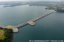 Photo de l'usine marémotrice de la Rance